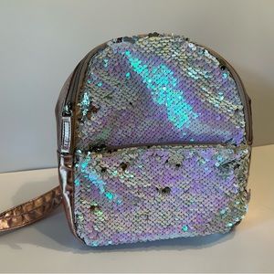 Sequin mini backpack purse